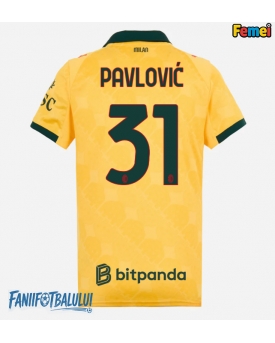 AC Milan Strahinja Pavlovic #31 Tricou Fotbal Replică 2025-26 Femei Treilea